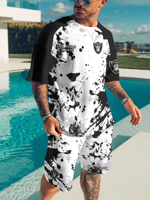 Las Vegas Raiders Limited Edition Top And Shorts Two-Piece Suits
