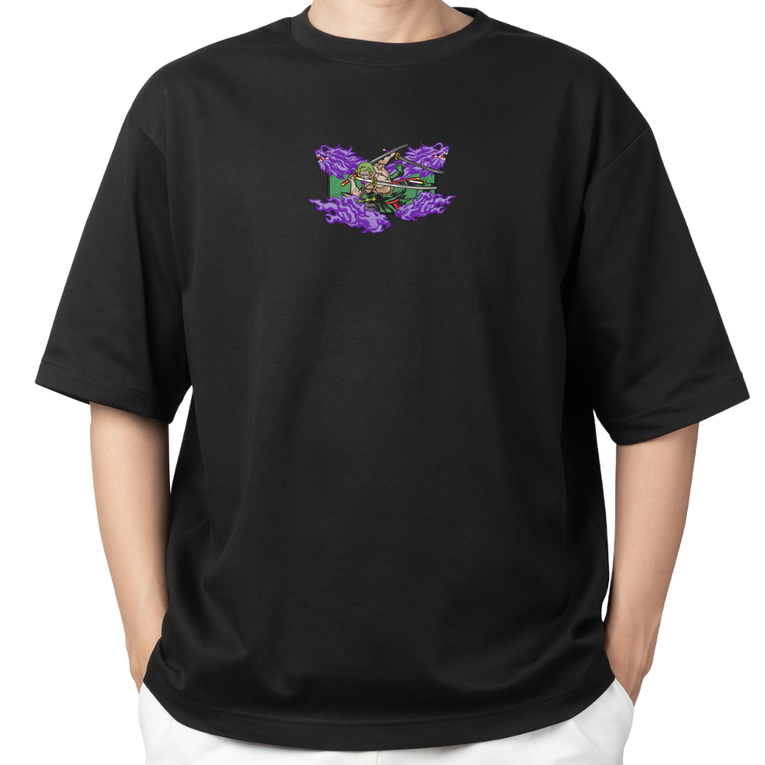 Roronoa Zoro arc wano - One Piece Embroidered T-shirt