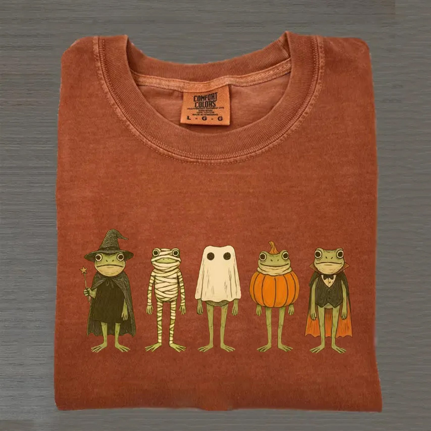 Cute Spooky Frogs in Halloween Costumes T-Shirt