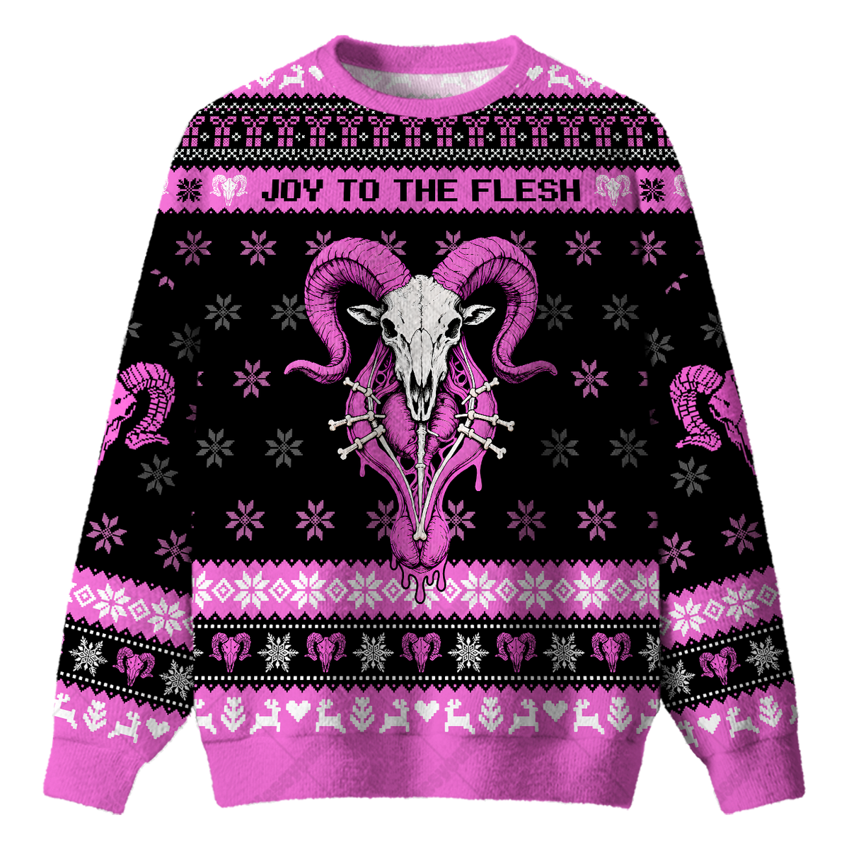JOY TO THE FLESH UGLY CHRISTMAS SWEATSHIRT — image 1