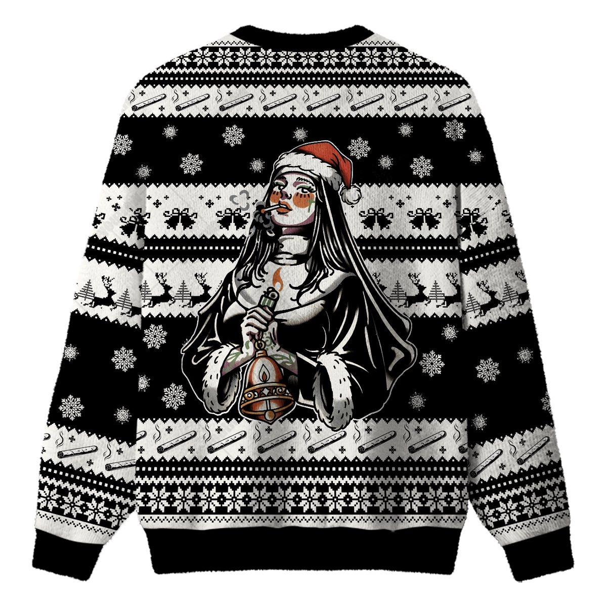 SANTA HAT NUN UGLY CHRISTMAS SWEATSHIRT — image 2