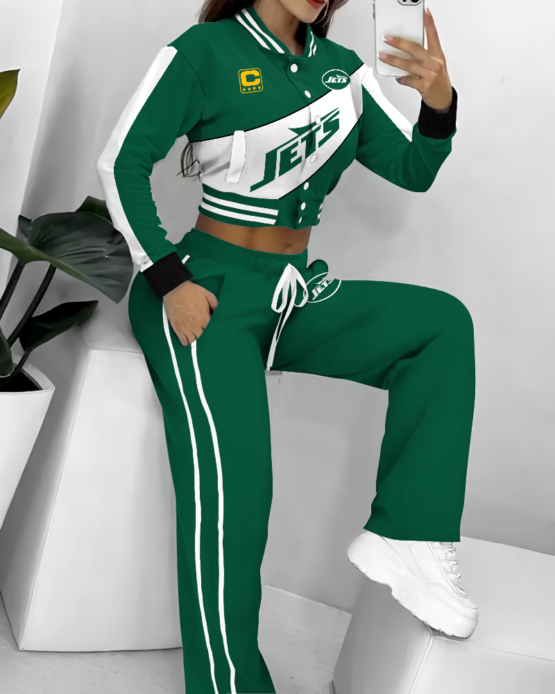 New York Jets  3D Printed Varsity Jacket Set
