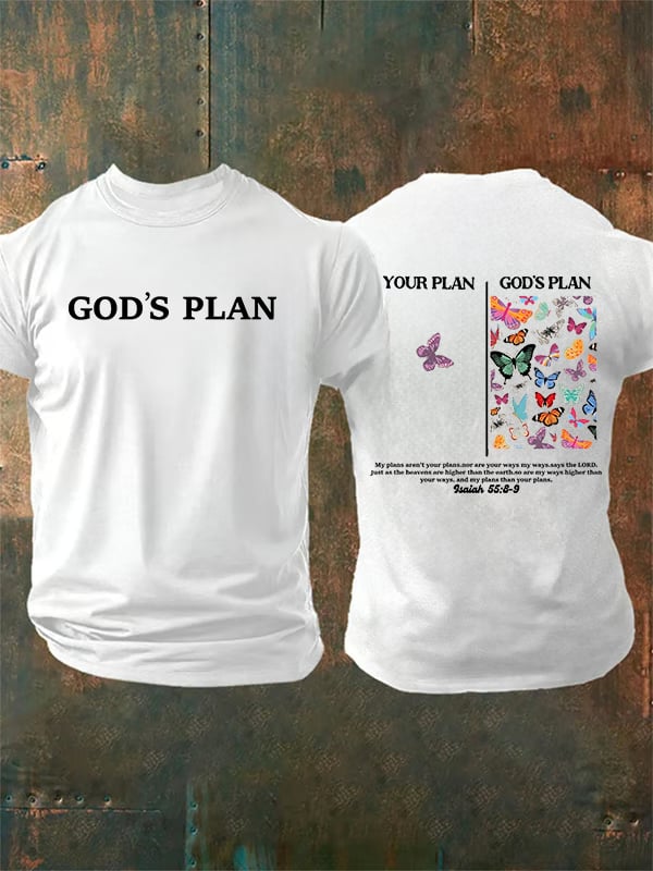 Men's  your-plan-and-god's-plan  Print  T-Shirt