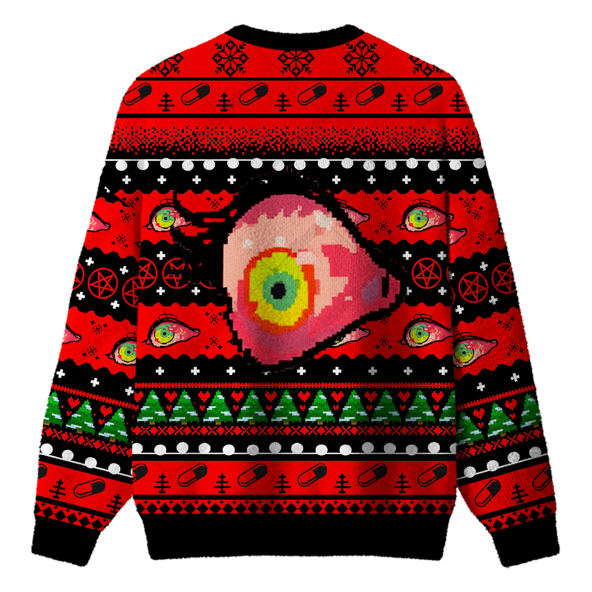 EVIL EYE UGLY CHRISTMAS SWEATSHIRT — image 2