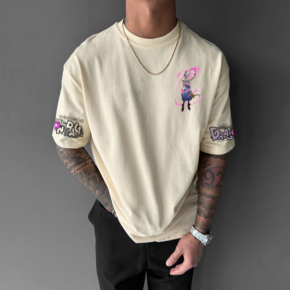 Unisex Oversized DB Anime Beerus Printed T-shirt