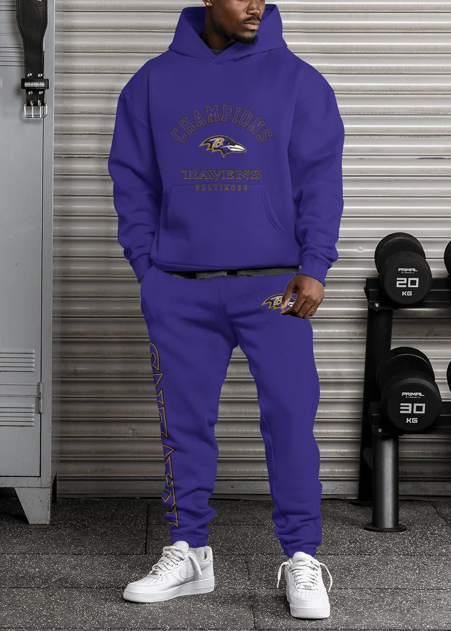 Baltimore Ravens 3D Printed Pullover Hoodie And Sweatpant 2pcs Tracksuits