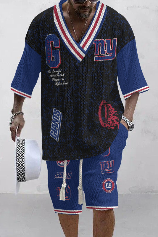 New York Giants Limited Edition Top And Shorts Two-Piece Suits