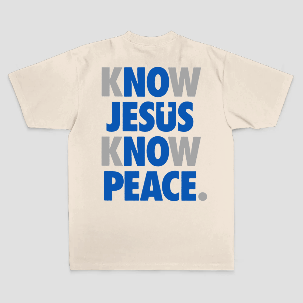 Know Jesus Know Peace Printed Men's T-shirt