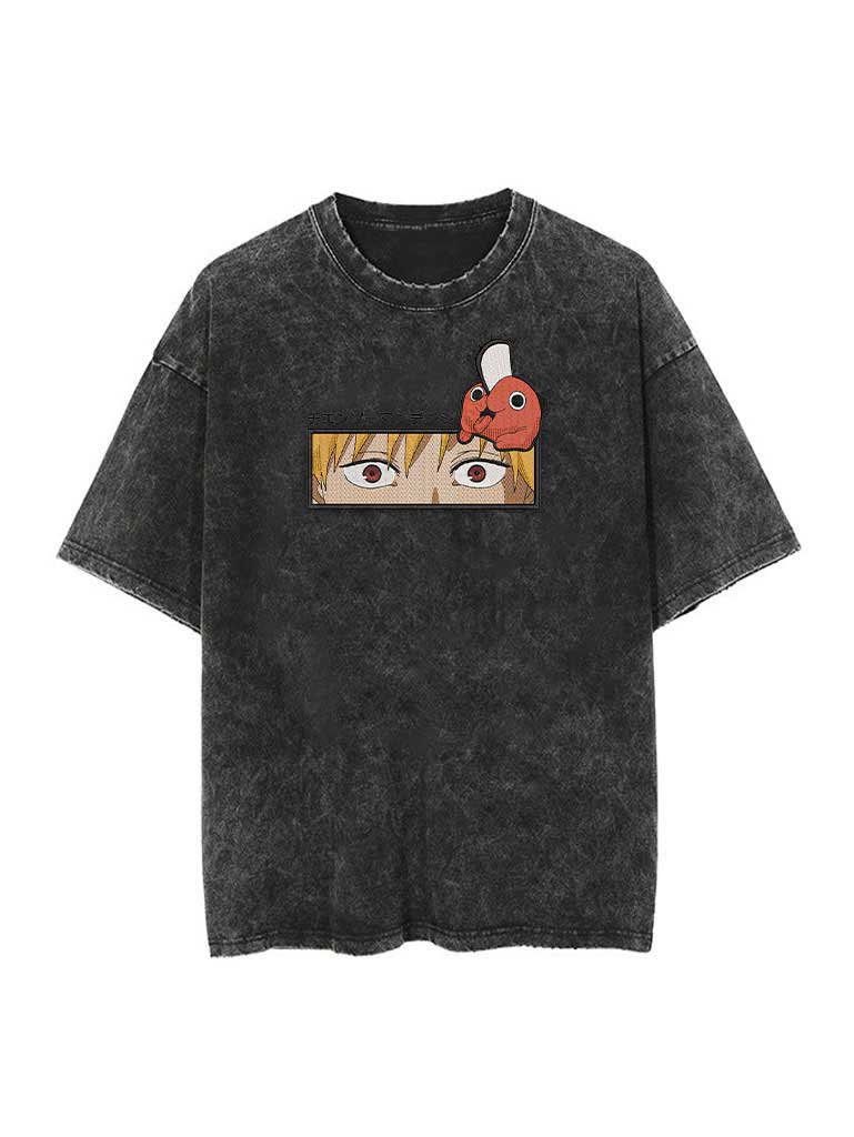 Denji x Pochita Embroidery Tee