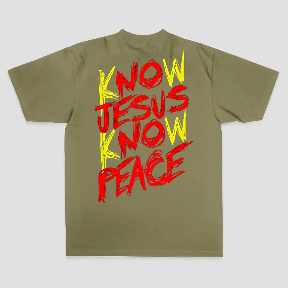 Know Jesus Know Peace Printed Men's T-shirt