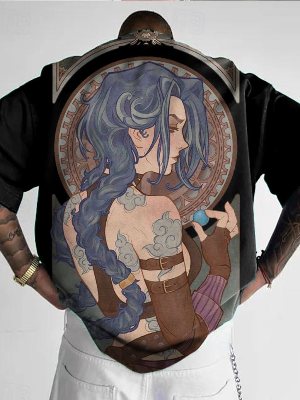 Men's Anime Print T-Shirt