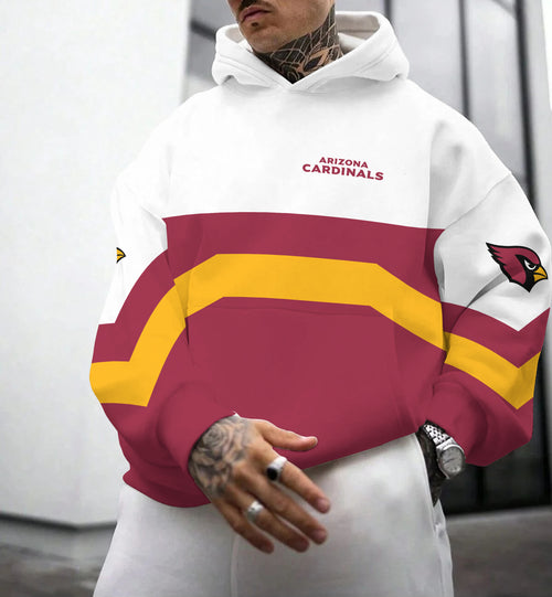Arizona Cardinals Printed Hooded Pocket Pullover Hoodie