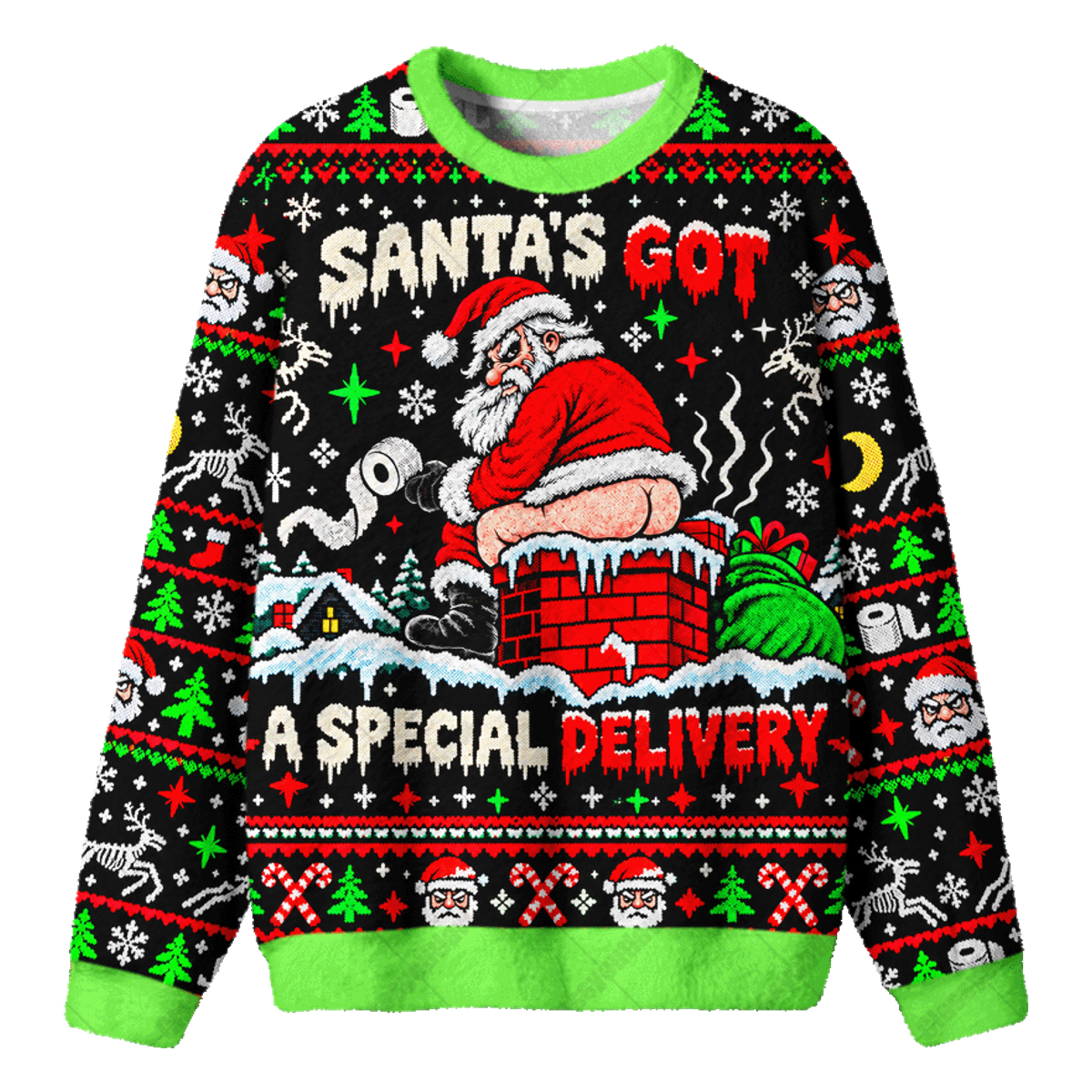 SANTA DELIVERY UGLY CHRISTMAS SWEATSHIRT — image 1