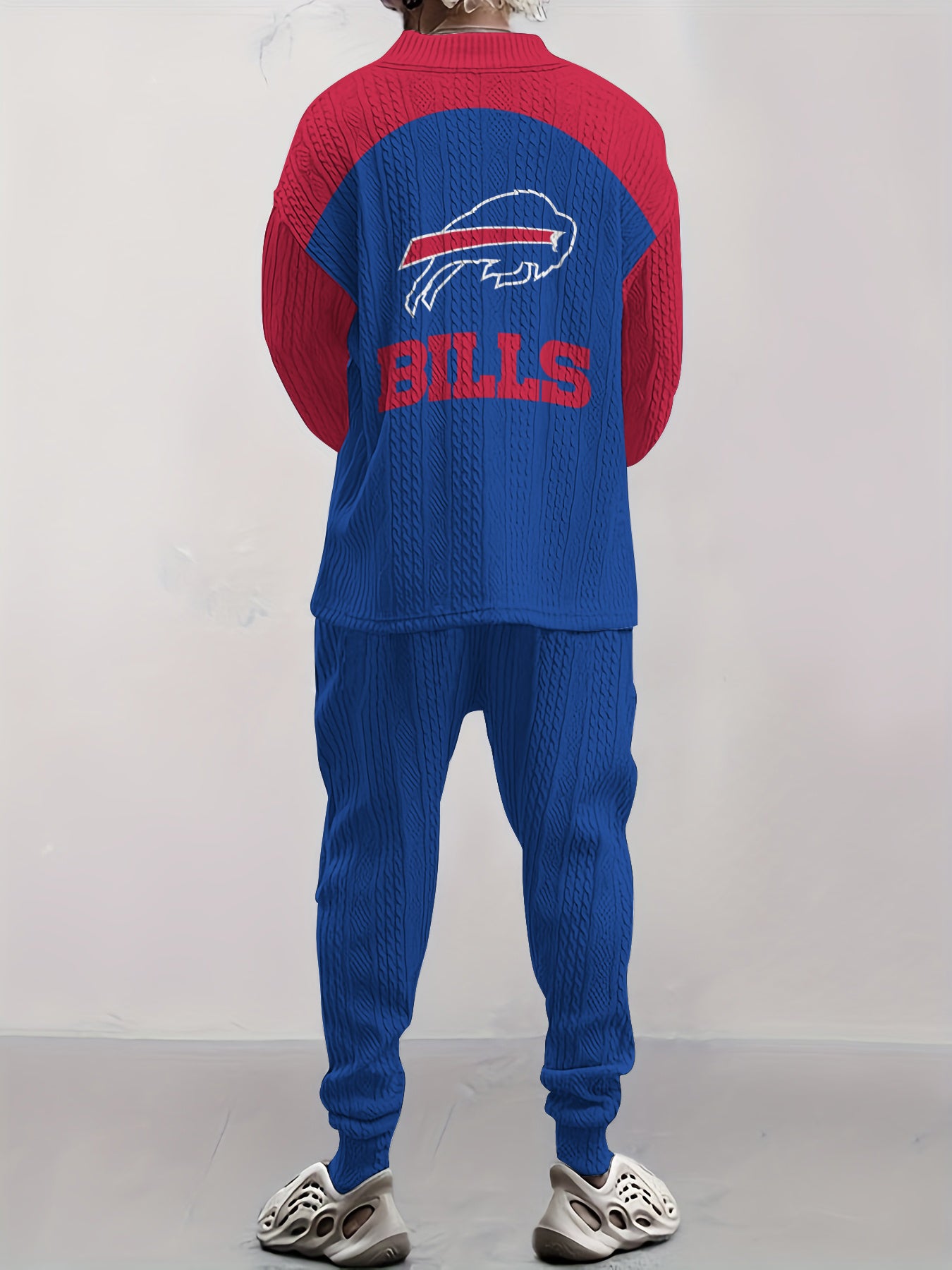 Buffalo Bills Classic  All-Season Long Sleeve V-Neck Pullover Sweater