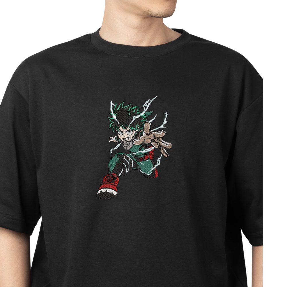 Izuku Midoriya Deku-My Hero Academia Embroidered T-shirt