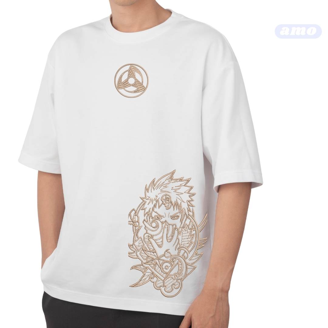 Naruto Obito Embroidered Embroidered T-Shirt