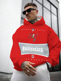 Tampa Bay Buccaneers Printed Hooded Pocket Pullover Hoodie