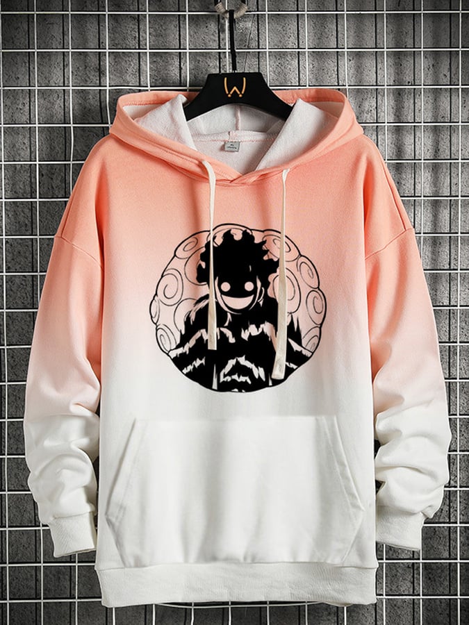 Men's Fashionable   Gradient Hooded Sweatshirt