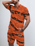 Cincinnati Bengals Limited Edition ZIP Polo Shirt And Shorts Two-Piece Suits