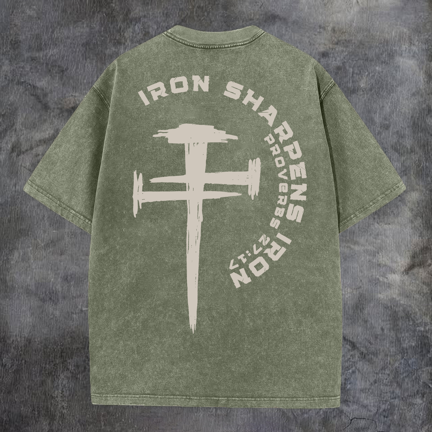 Iron Sharpens Iron Printed Oversize Washed T-Shirt