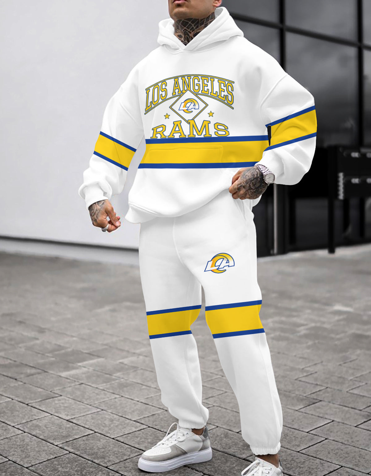 Los Angeles Rams 3D Printed Pullover Hoodie And Sweatpant 2pcs Tracksuits