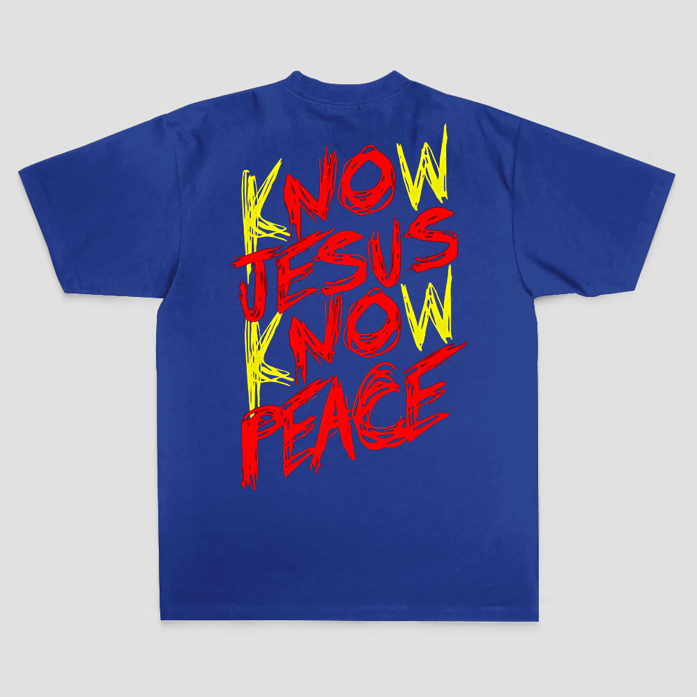 Know Jesus Know Peace Printed Men's T-shirt