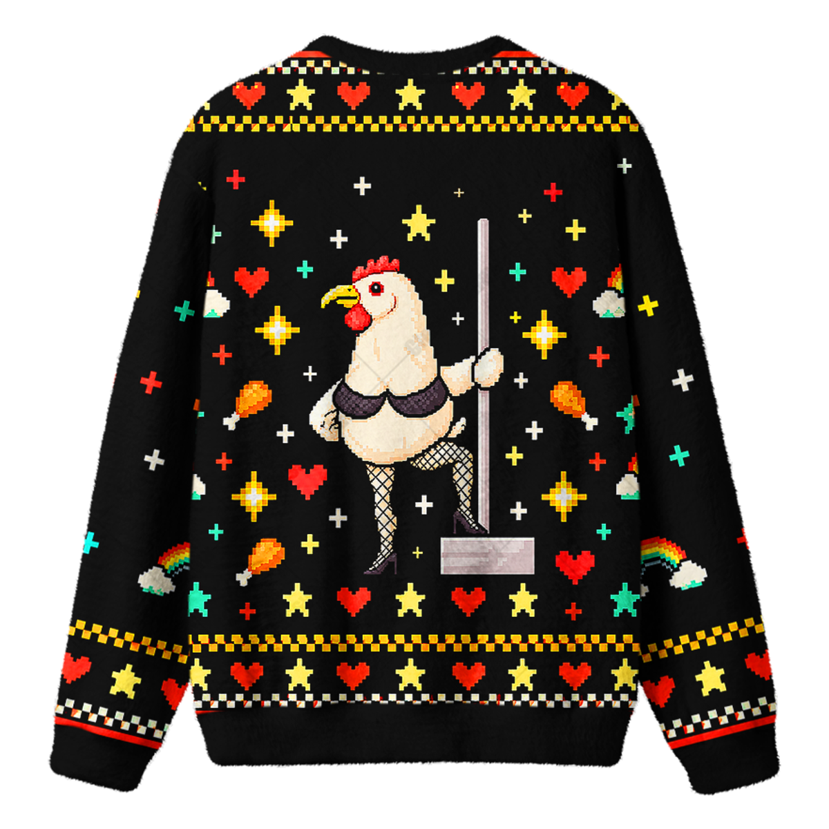STAGE POLE CHICKEN UGLY CHRISTMAS SWEATSHIRT — image 2