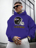 Baltimore Ravens Printed Hooded Pocket Pullover Hoodie