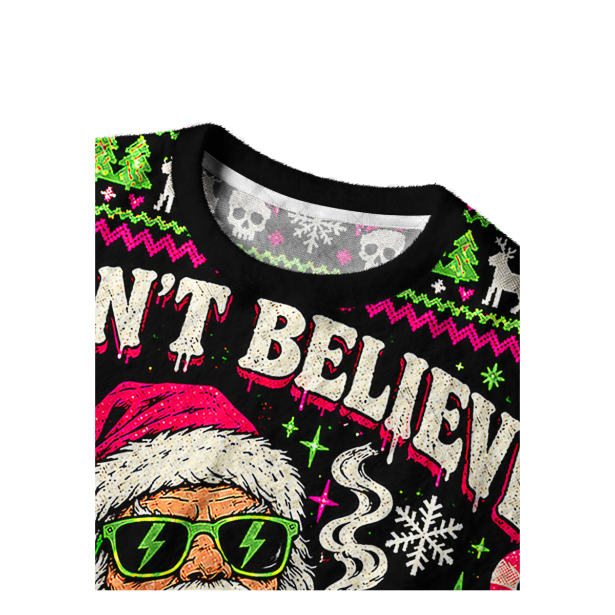 REBEL SANTA UGLY CHRISTMAS SWEATSHIRT — image 3