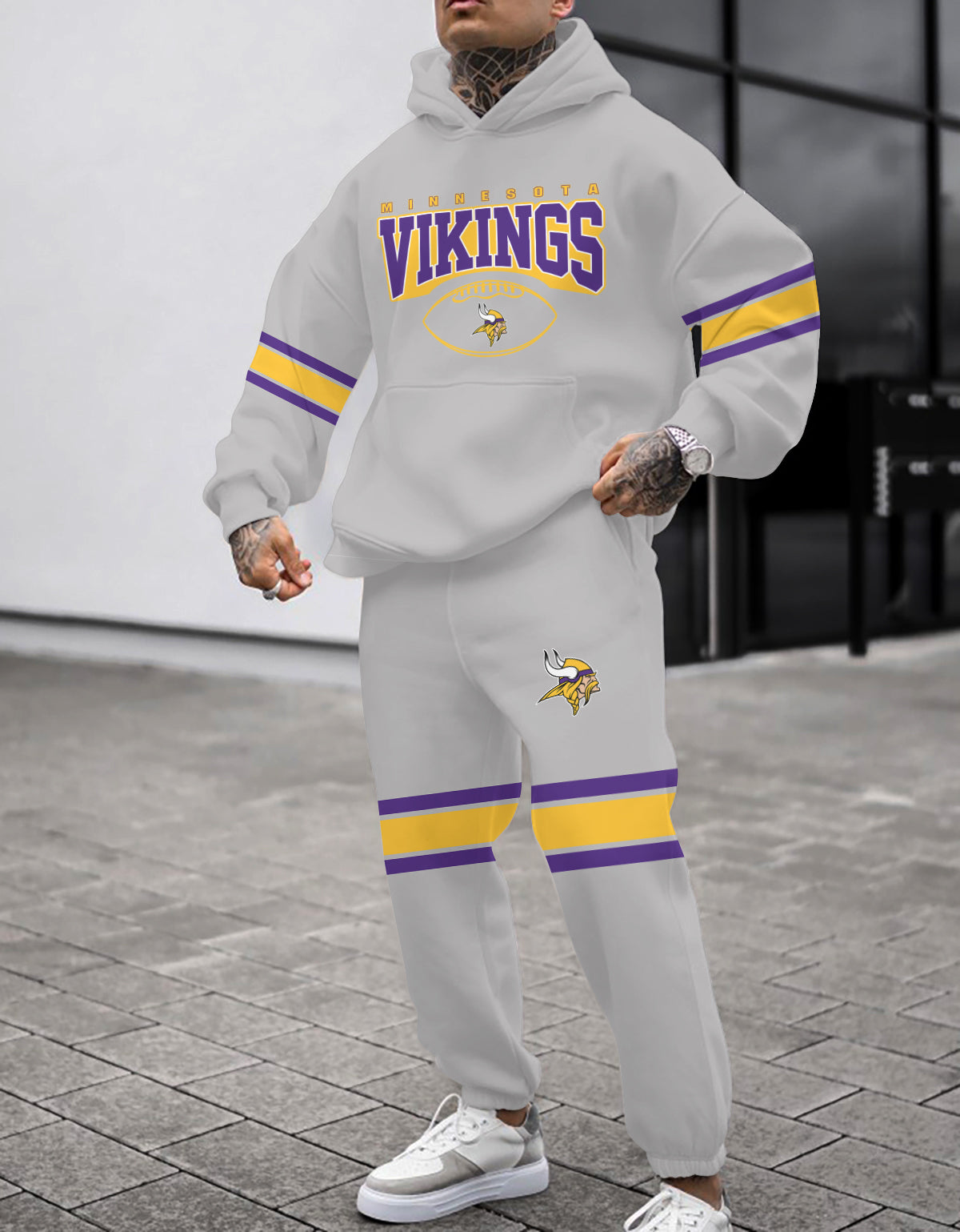 Minnesota Vikings 3D Printed Pullover Hoodie And Sweatpant 2pcs Tracksuits