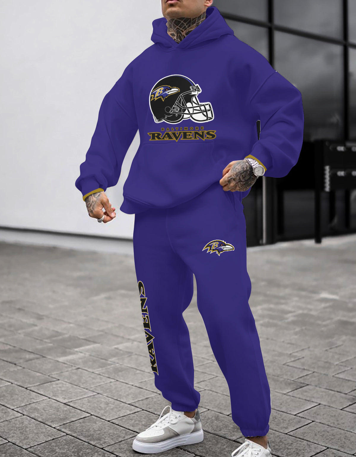 Baltimore Ravens 3D Printed Pullover Hoodie And Sweatpant 2pcs Tracksuits