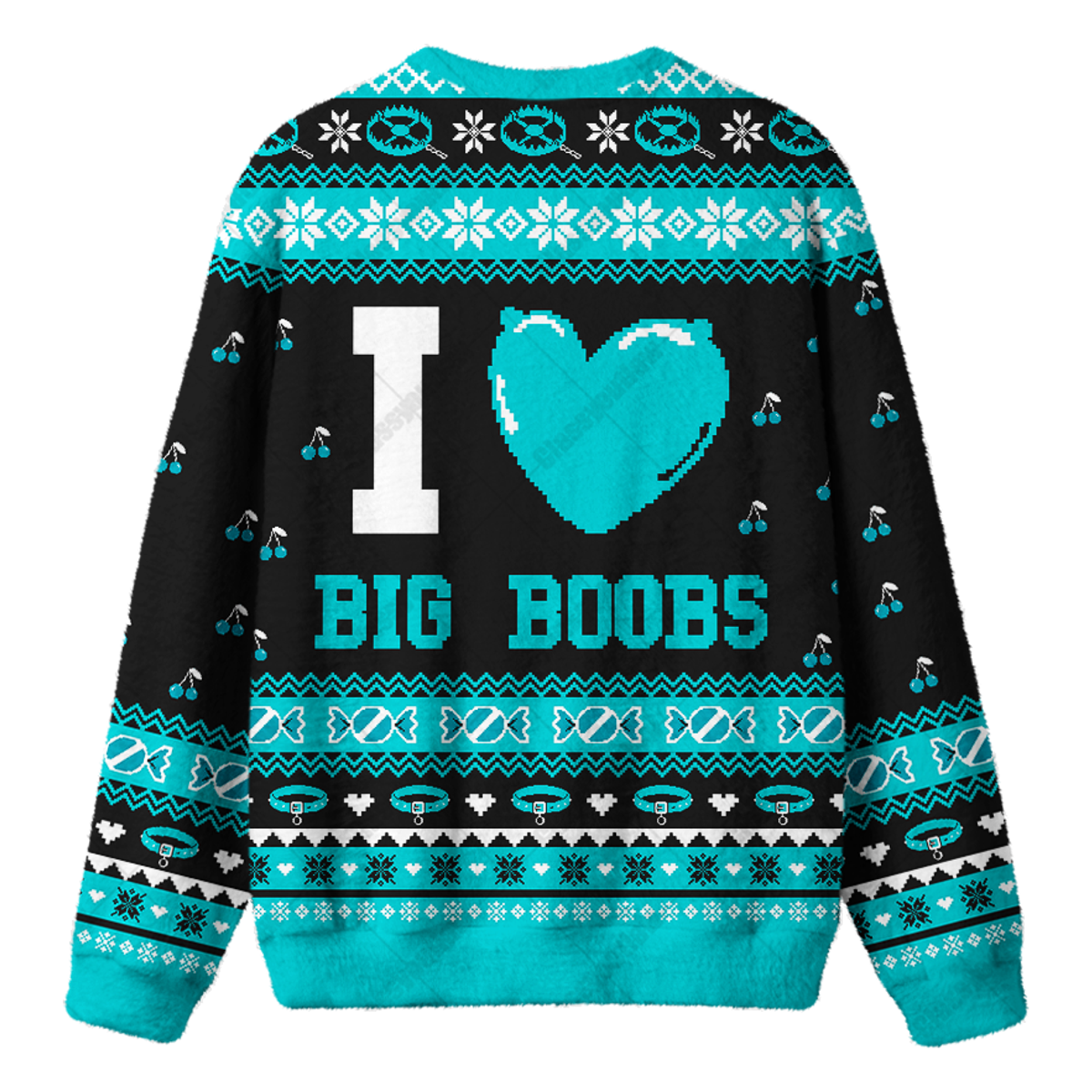 I LOVE BIG BOOBS UGLY CHRISTMAS SWEATSHIRT — image 2