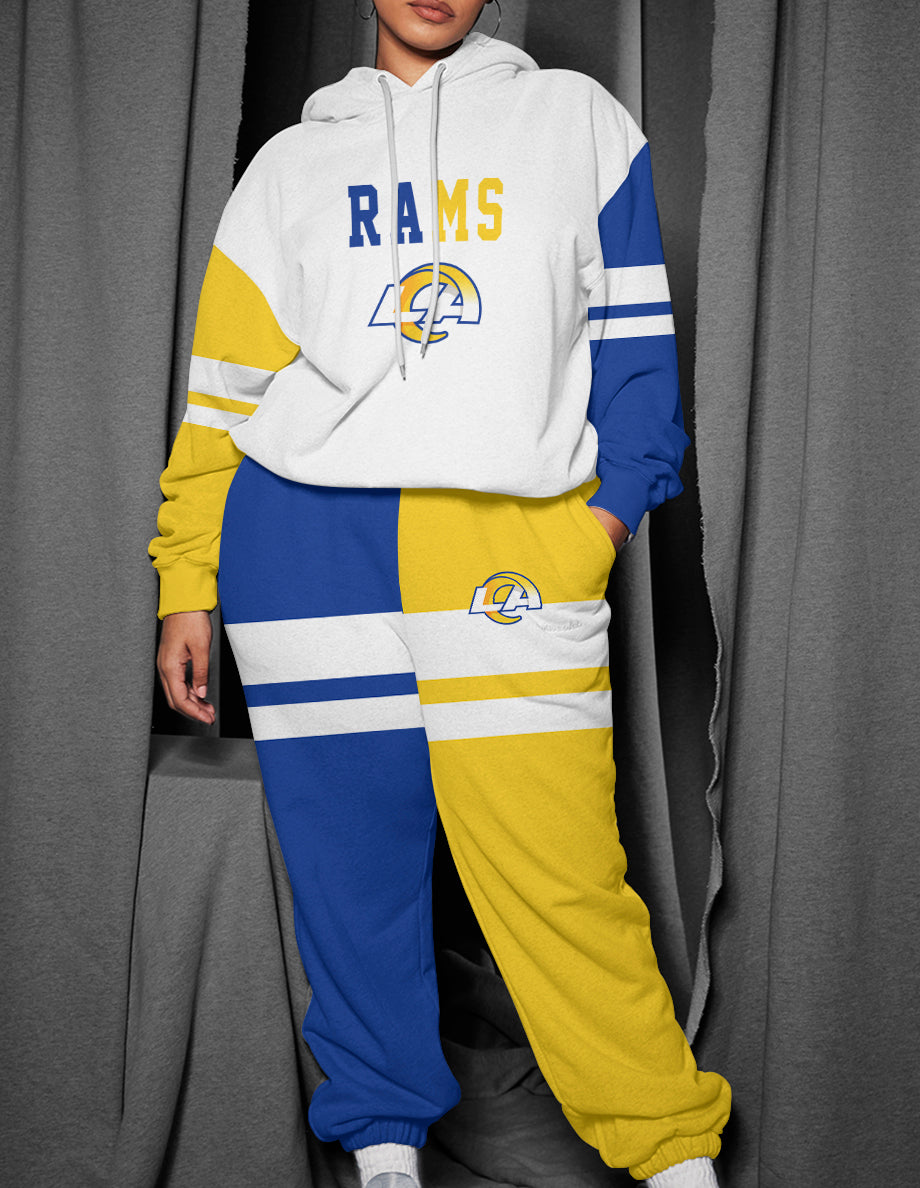Los Angeles Rams 3D Printed Pullover Hoodie And Sweatpant 2pcs Tracksuits