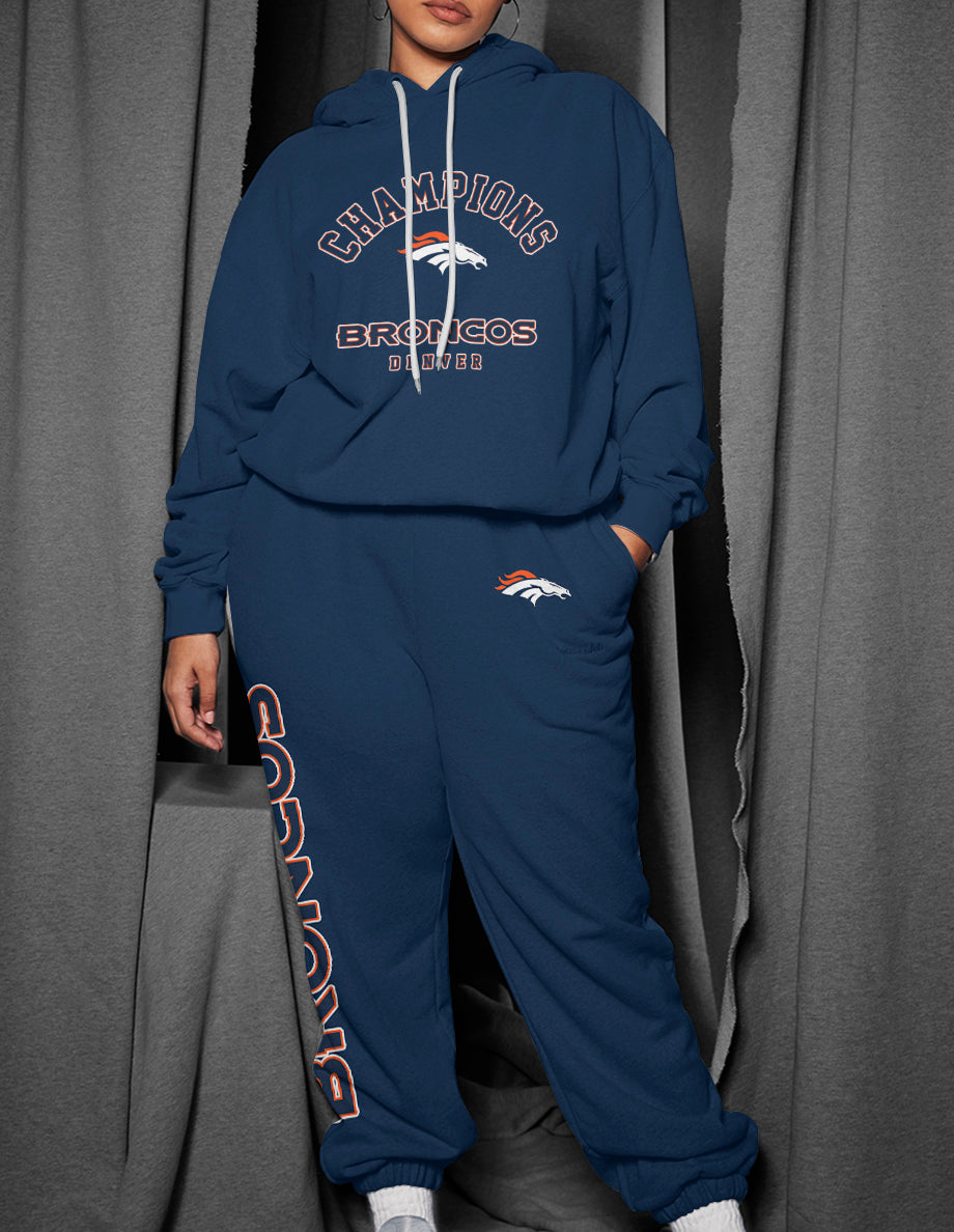 Denver Broncos 3D Printed Pullover Hoodie And Sweatpant 2pcs Tracksuits