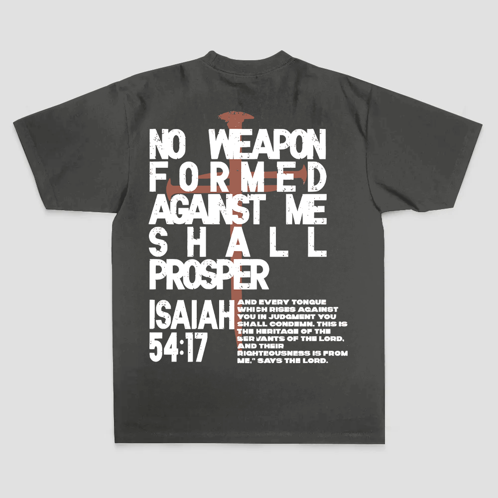 No Weapon Formed Against Me Shall Prosper Printed Men's T-shirt