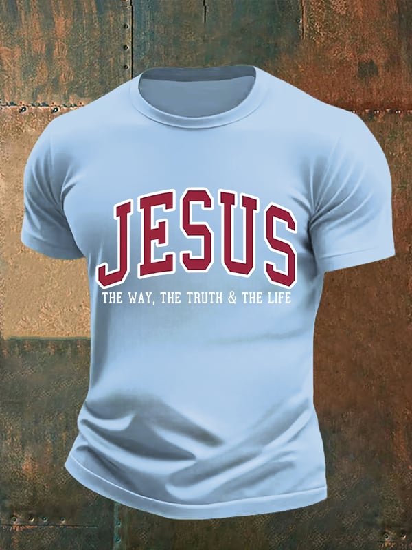 Men's  JESUS THE WAY, THE TRUTH & THE LIFE printed T-shirt