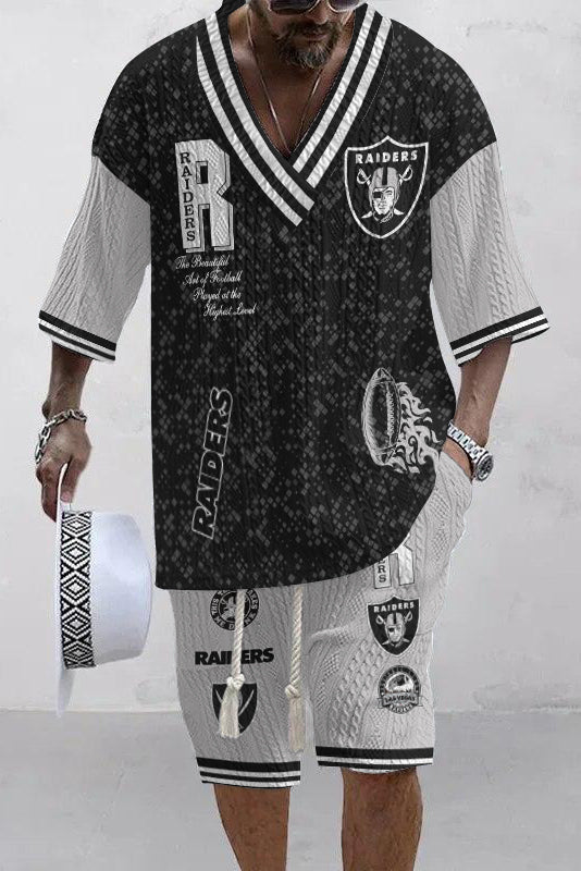 Las Vegas Raiders Limited Edition Top And Shorts Two-Piece Suits