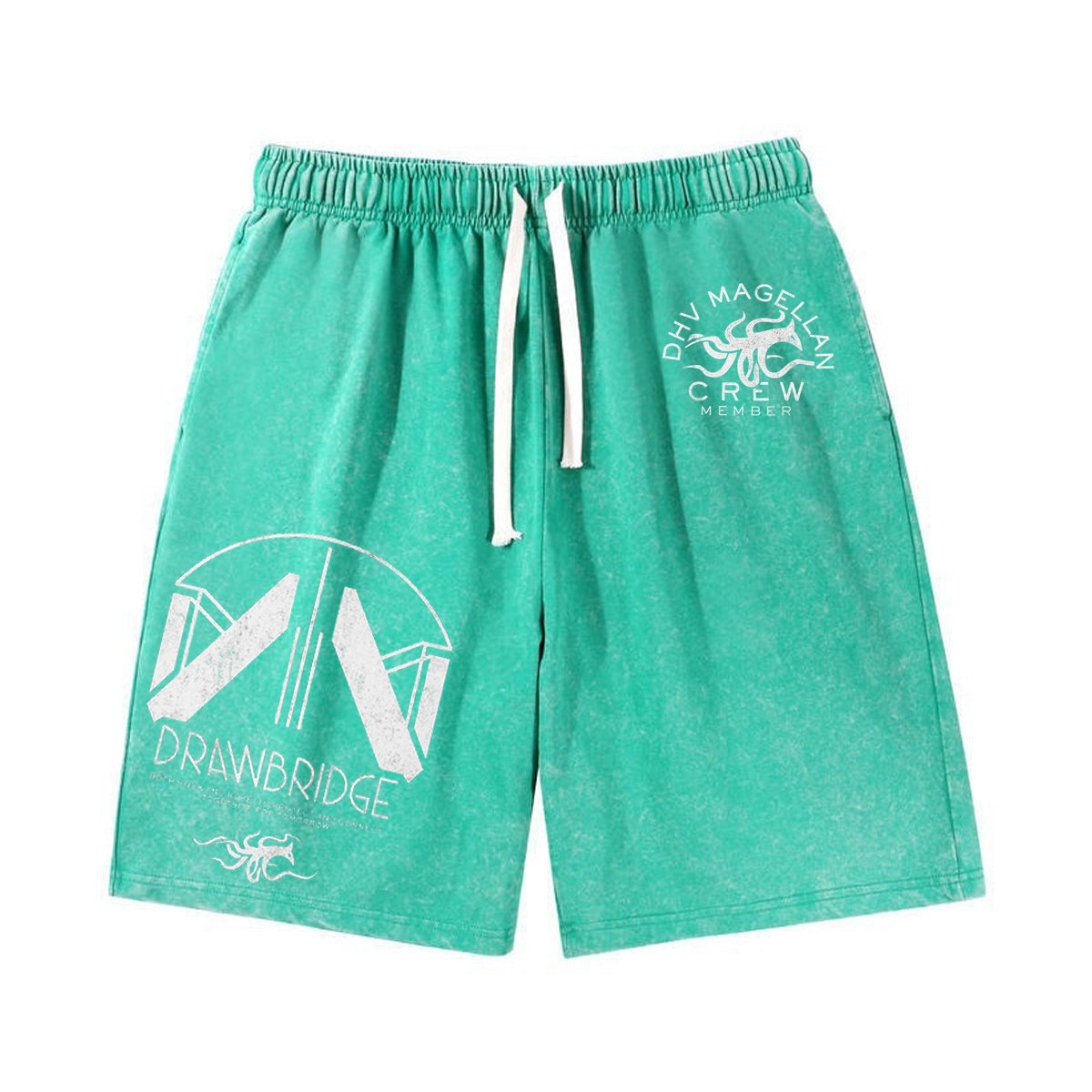 Death Stranding 2 - DHV MAGELLAN Crew Member Washed Shorts Loose Sports Shorts