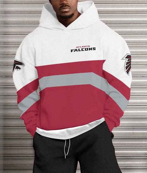 Atlanta Falcons Printed Hooded Pocket Pullover Hoodie