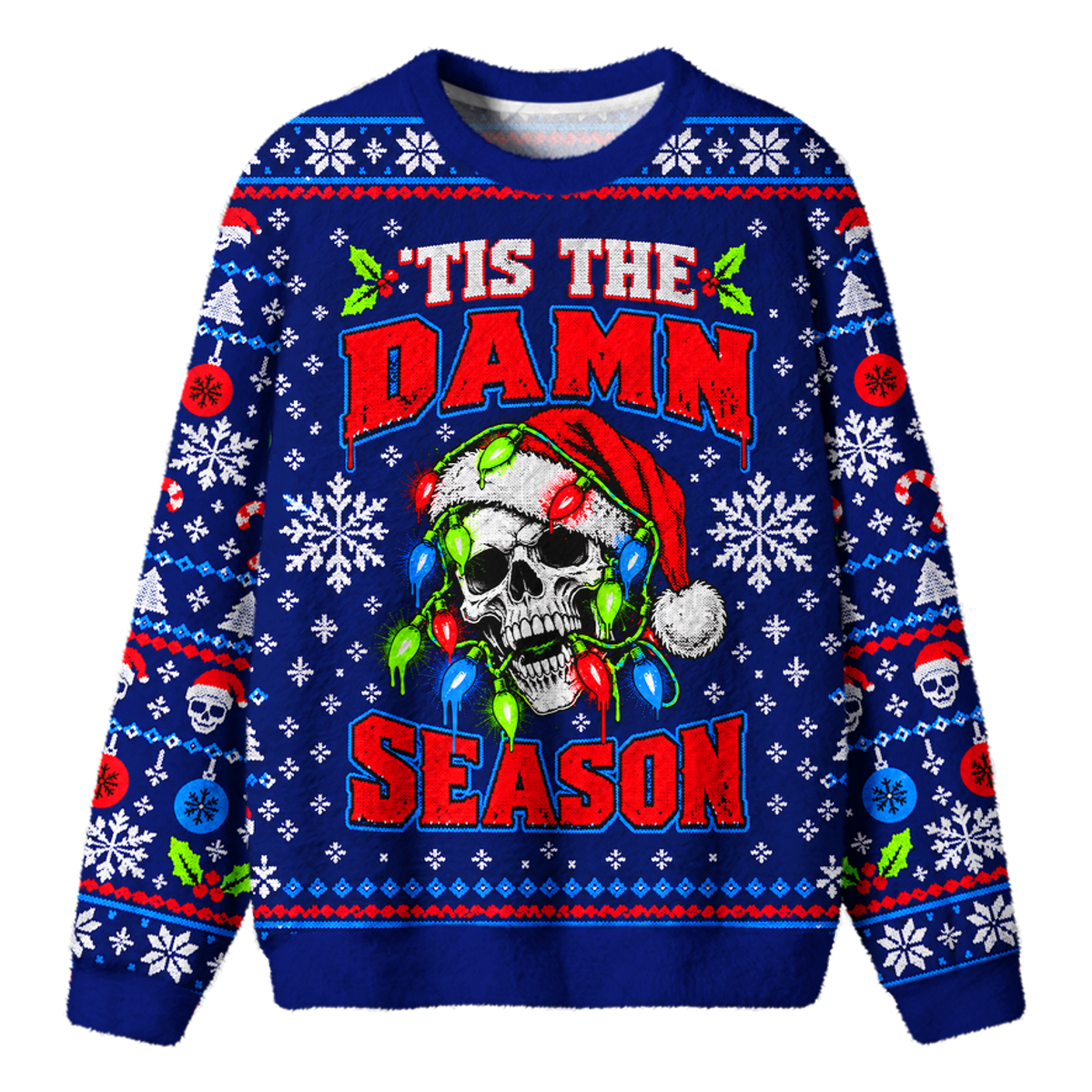 DAMN SEASON UGLY CHRISTMAS SWEATSHIRT — image 1