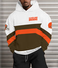 Cleveland Browns Printed Hooded Pocket Pullover Hoodie