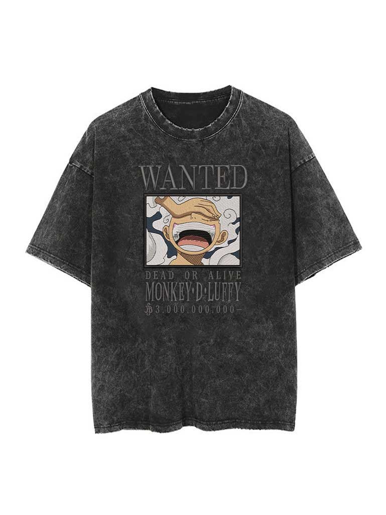 Luffy Wanted Embroidery Tee