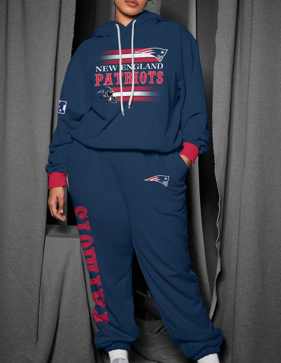New England Patriots 3D Printed Pullover Hoodie And Sweatpant 2pcs Tracksuits