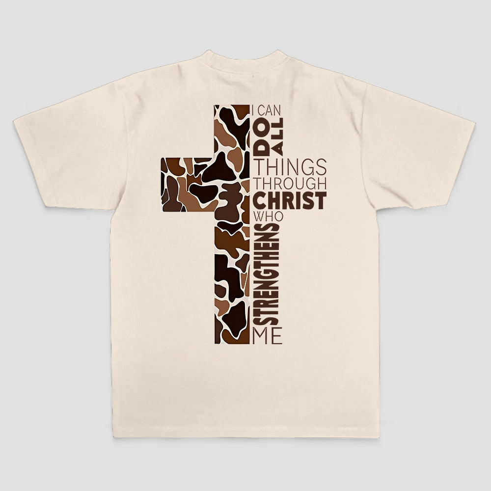 I Can Do All Things Through Christ Who Strengthens Me Printed Men's T-shirt