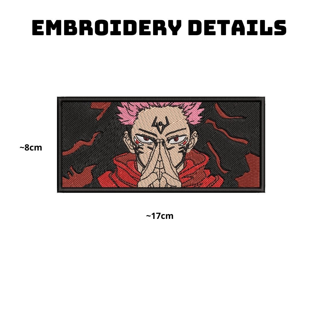 Sukuna Jujutsu Kaisen Embroidered Sweater