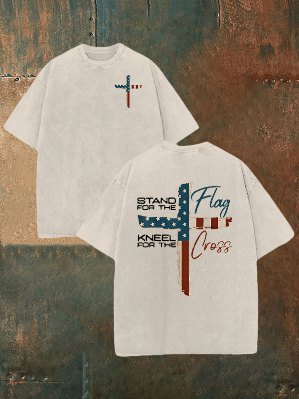 Unisex  STAND FOR THE KNEEL FOR THE Print  Washable T-shirt