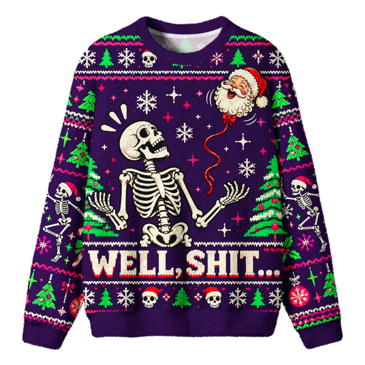 SKELETON NOEL UGLY CHRISTMAS SWEATSHIRT — image 1