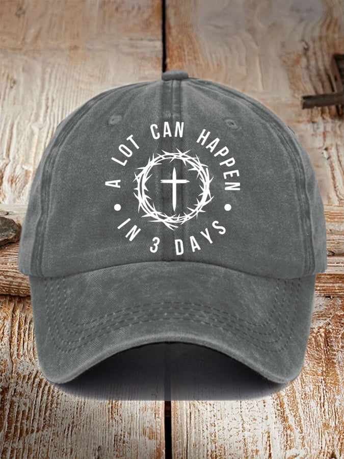 🔥Hot Sale Picks 🔥Unisex A Lot Can Happen In 3 Days Print Baseball Cap