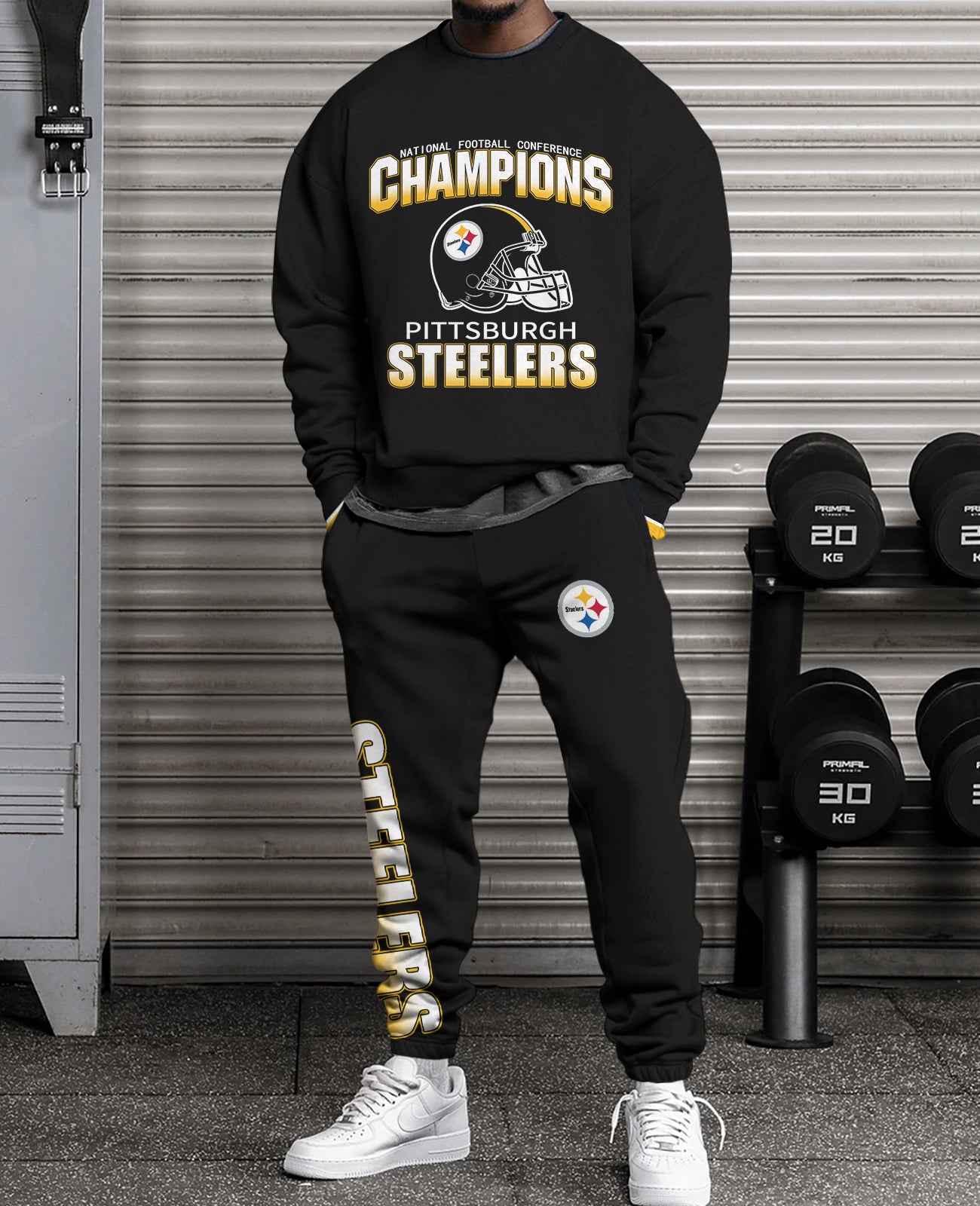 Pittsburgh Steelers 3D sweatsuit and sweatpants 2 piece outfits