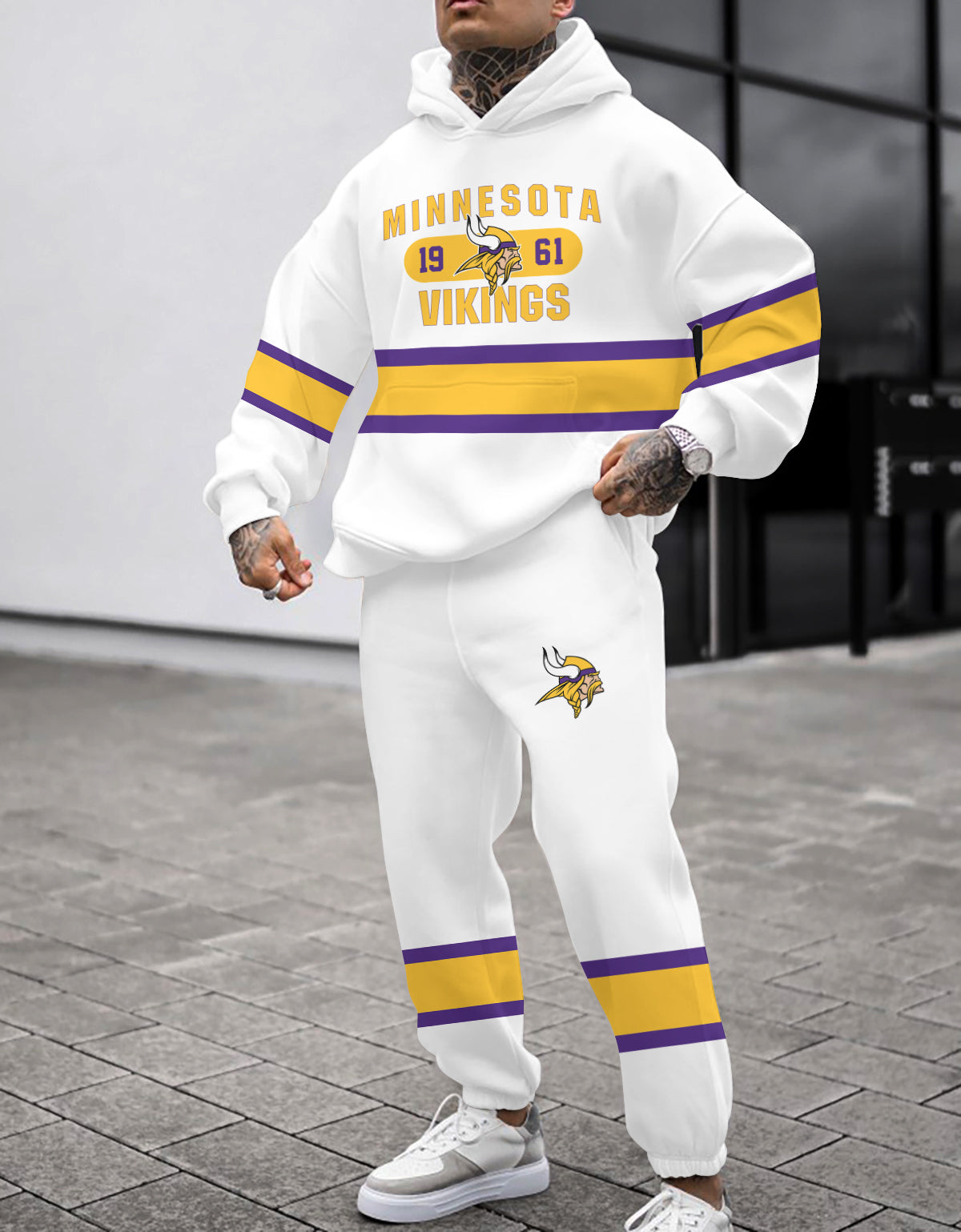 Minnesota Vikings 3D Printed Pullover Hoodie And Sweatpant 2pcs Tracksuits